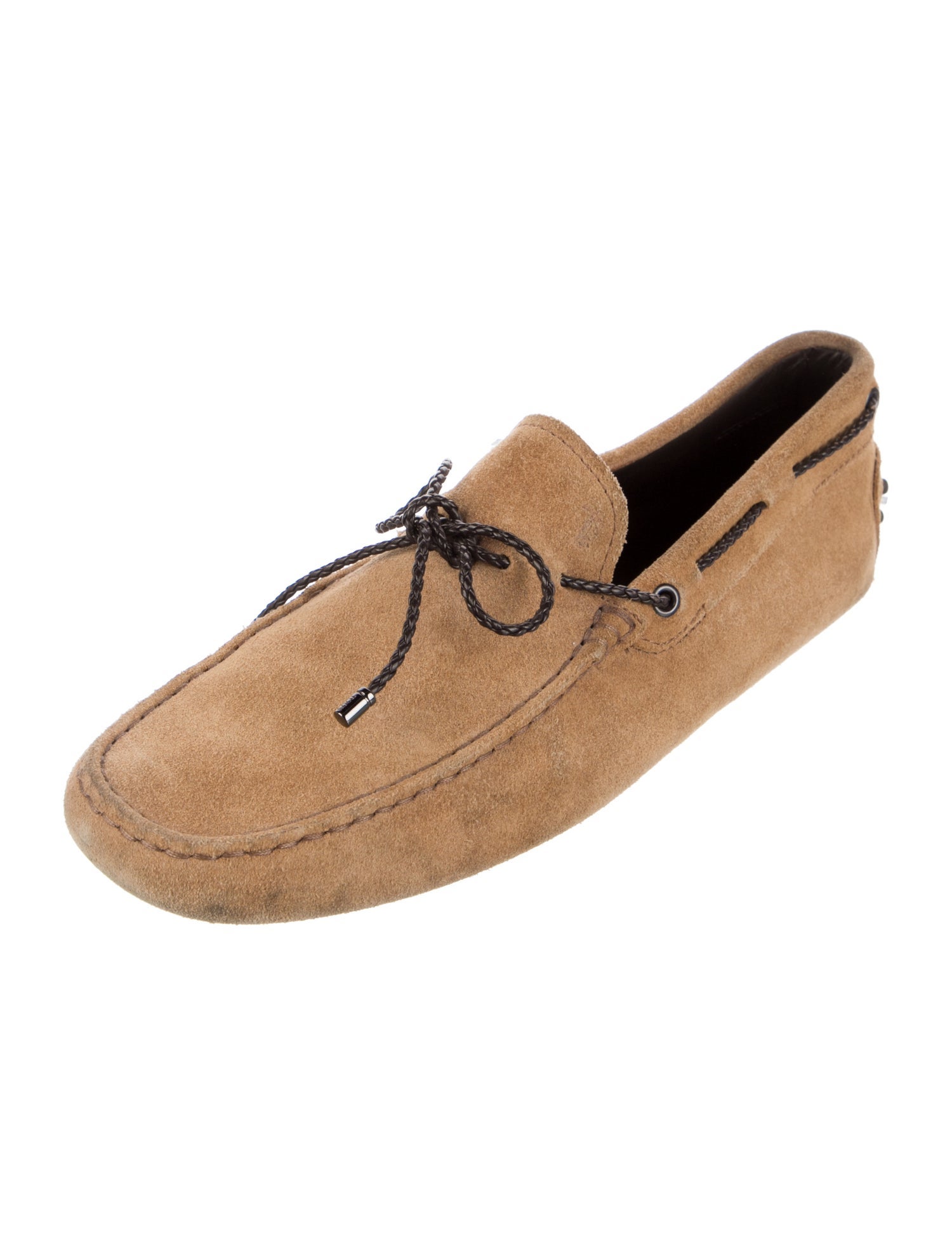 Tod's Suede Bow Accents Moccasins
