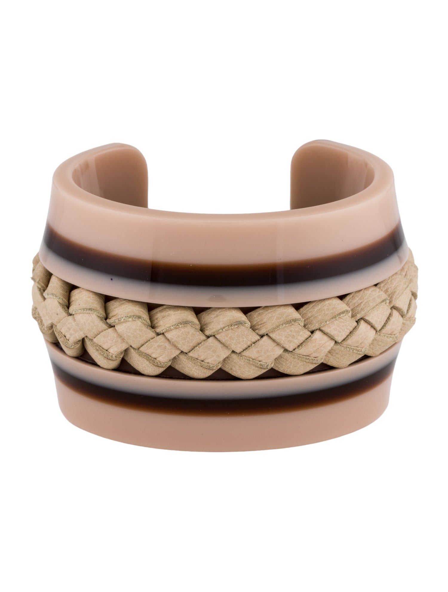 Tod's Resin and Leather Cuff Bracelet