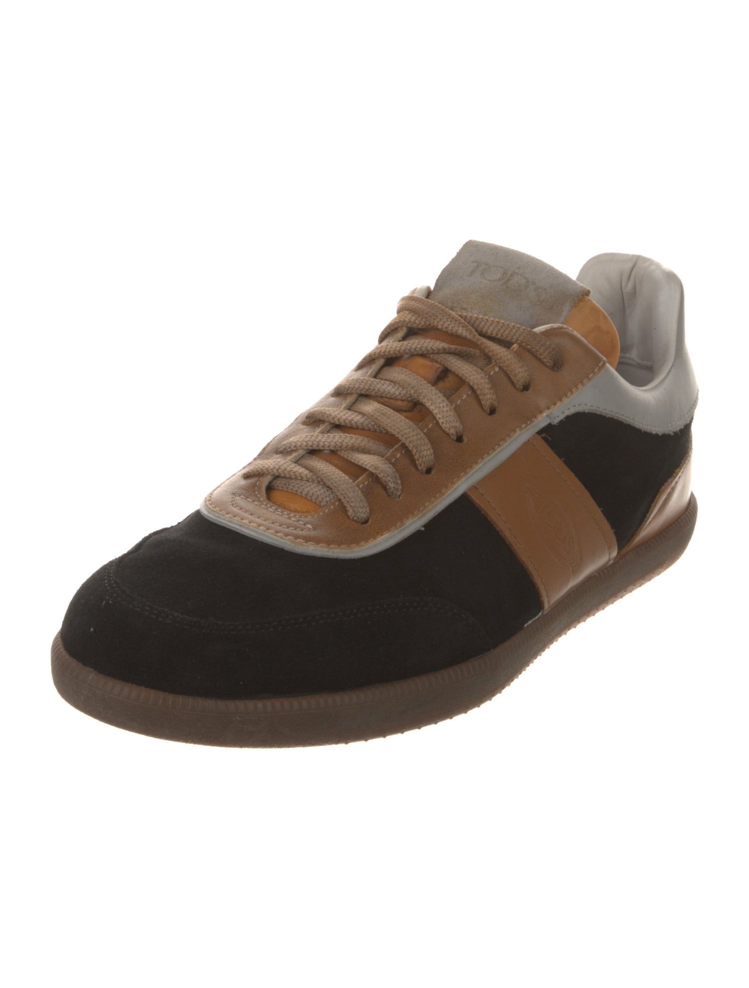 Tod's Suede Colorblock Pattern Sneakers
