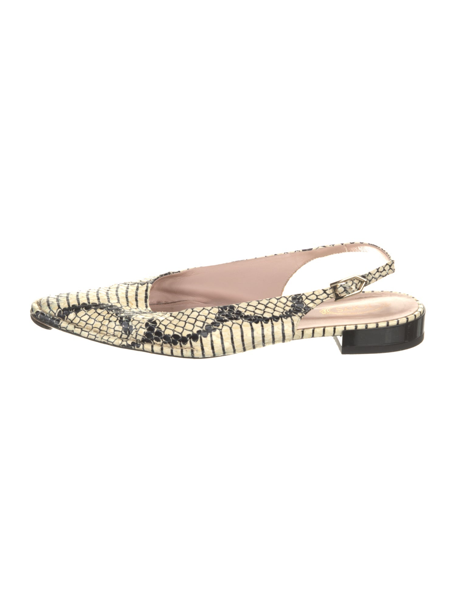 Tod's Snakeskin Animal Print Slingback Flats