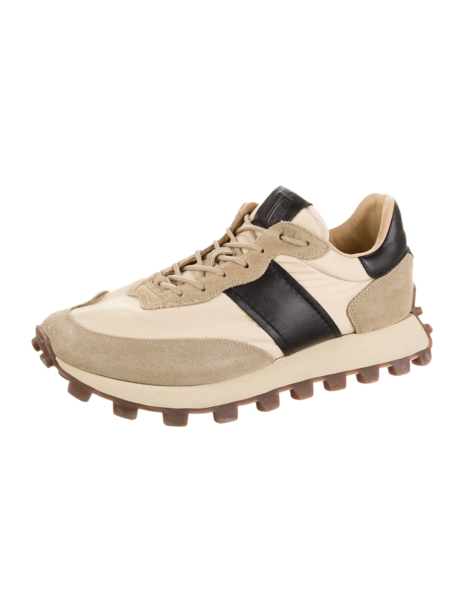 Tod's Colorblock Pattern Leather Trim Embellishment Athletic Sneakers