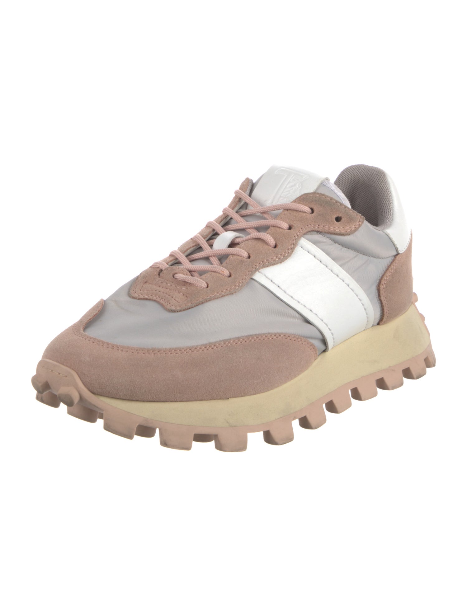 Tod's Suede Colorblock Pattern Sneakers