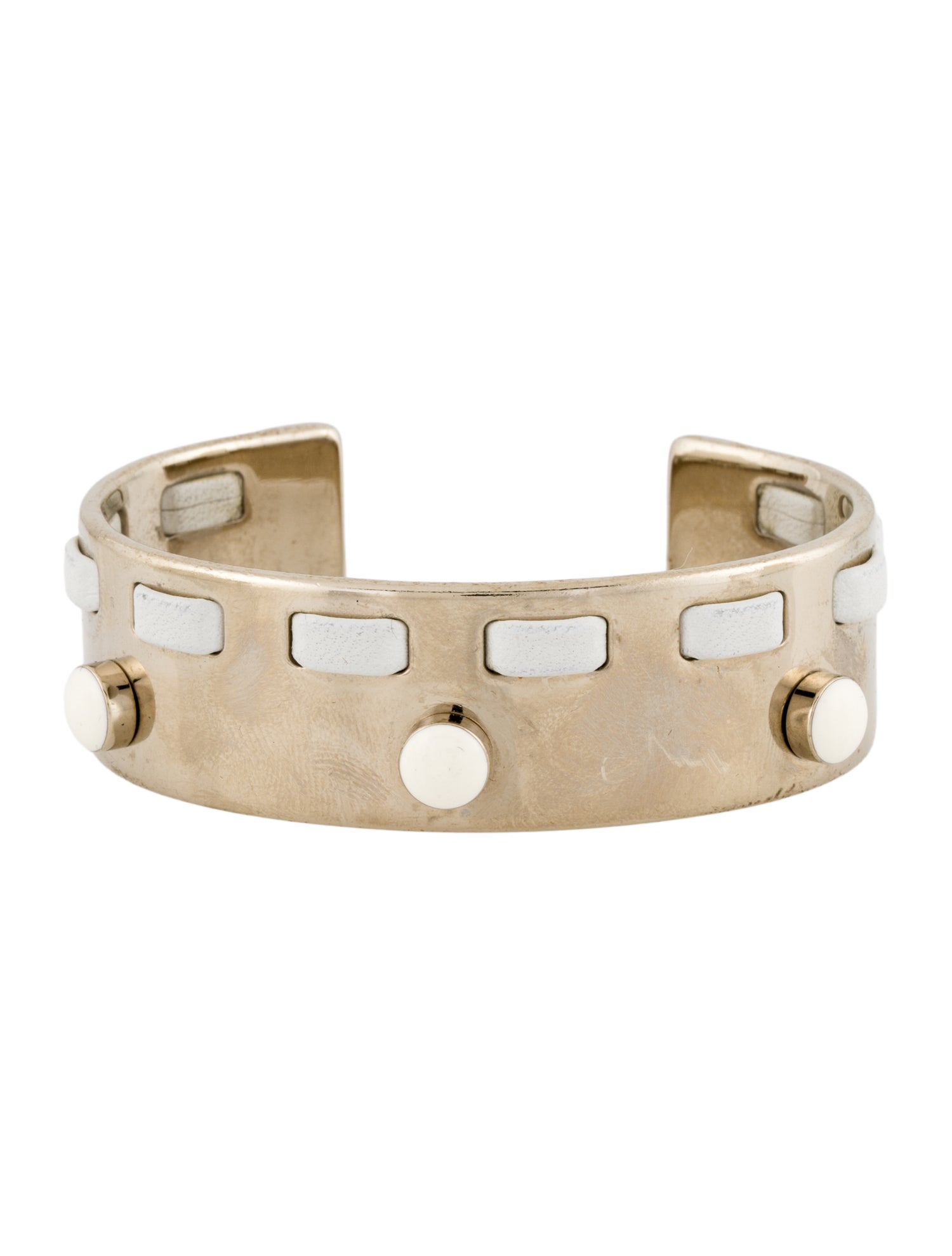 Tod's Leather & Enamel Cuff Bracelet