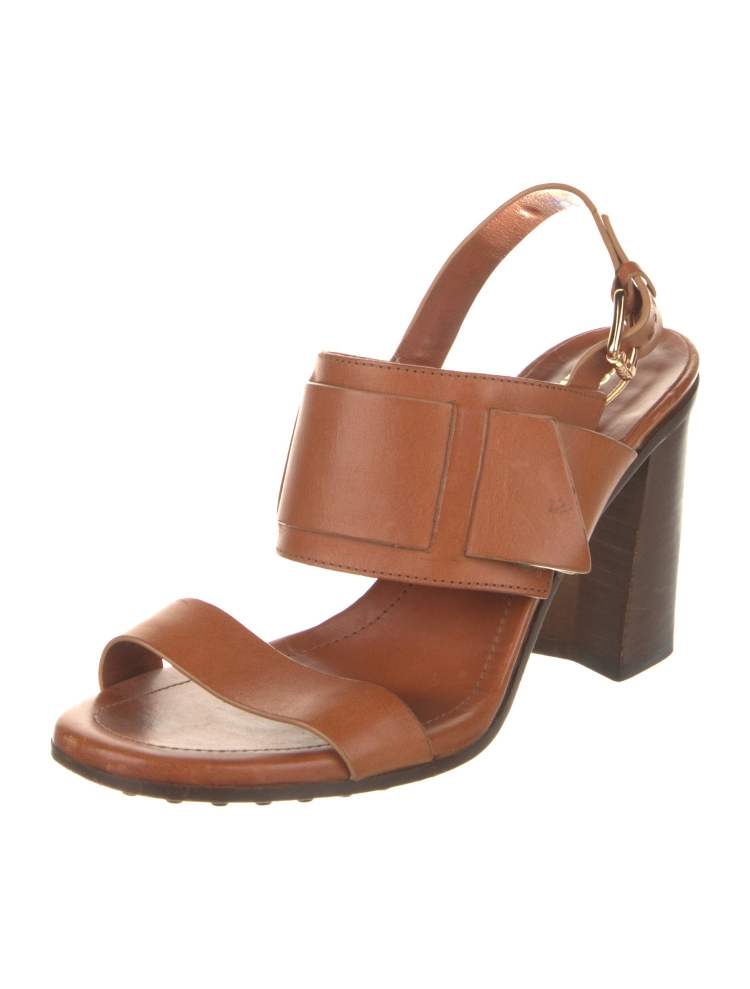 Tod's Leather Slingback Sandals