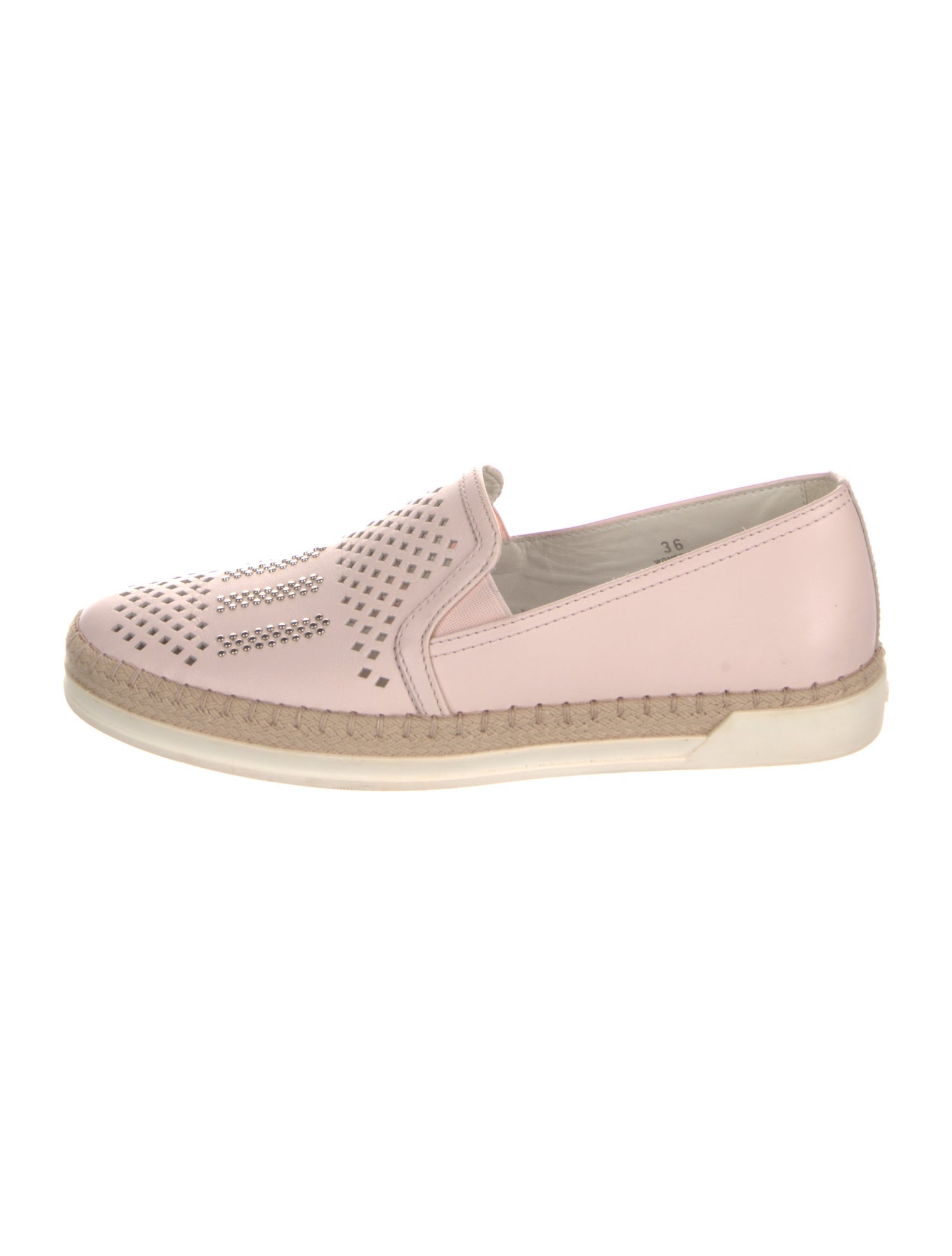 Tod's Leather Studded Accents Espadrille Sneakers