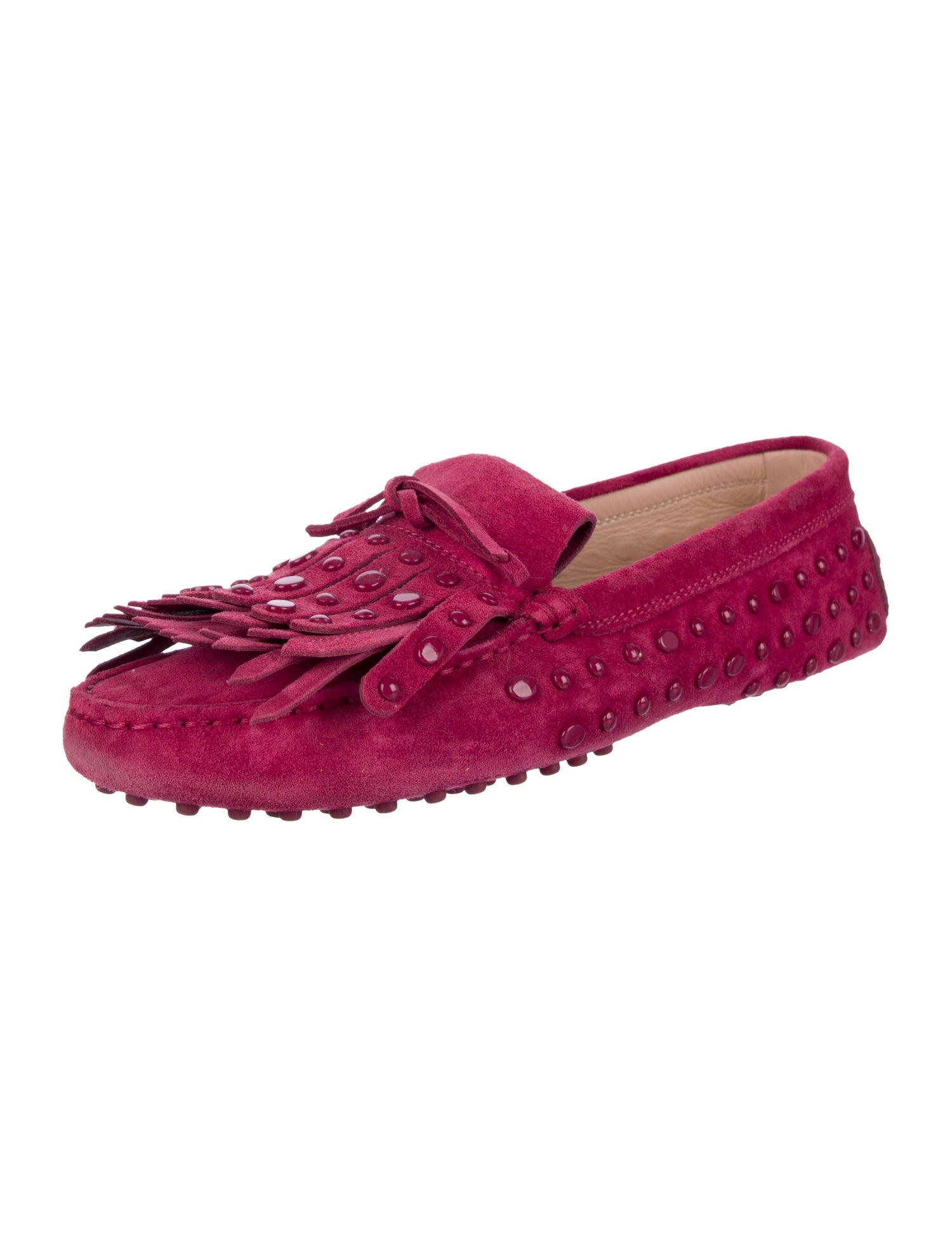 Tod's Suede Bow Accents Moccasins