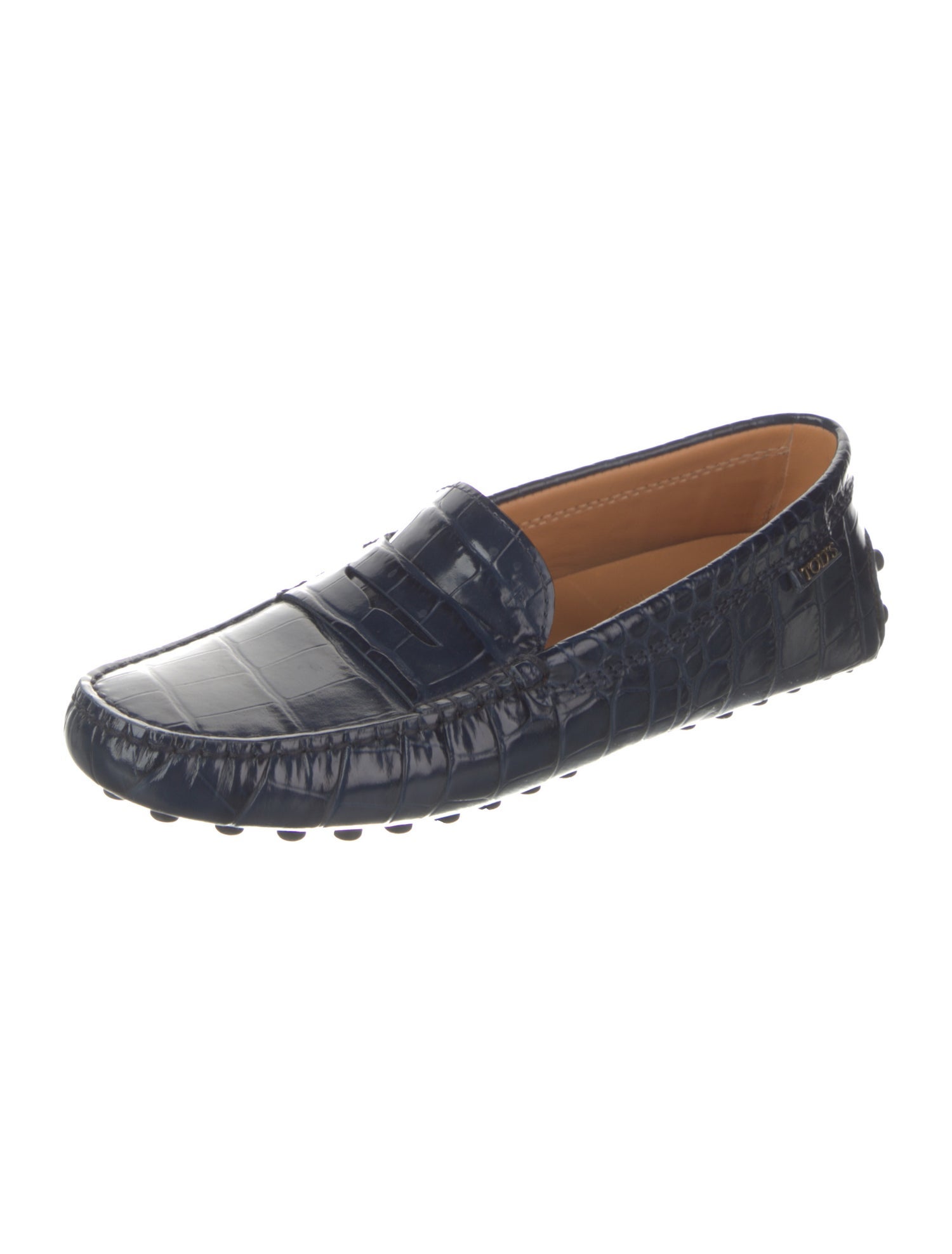 Tod's Embossed Leather Loafers