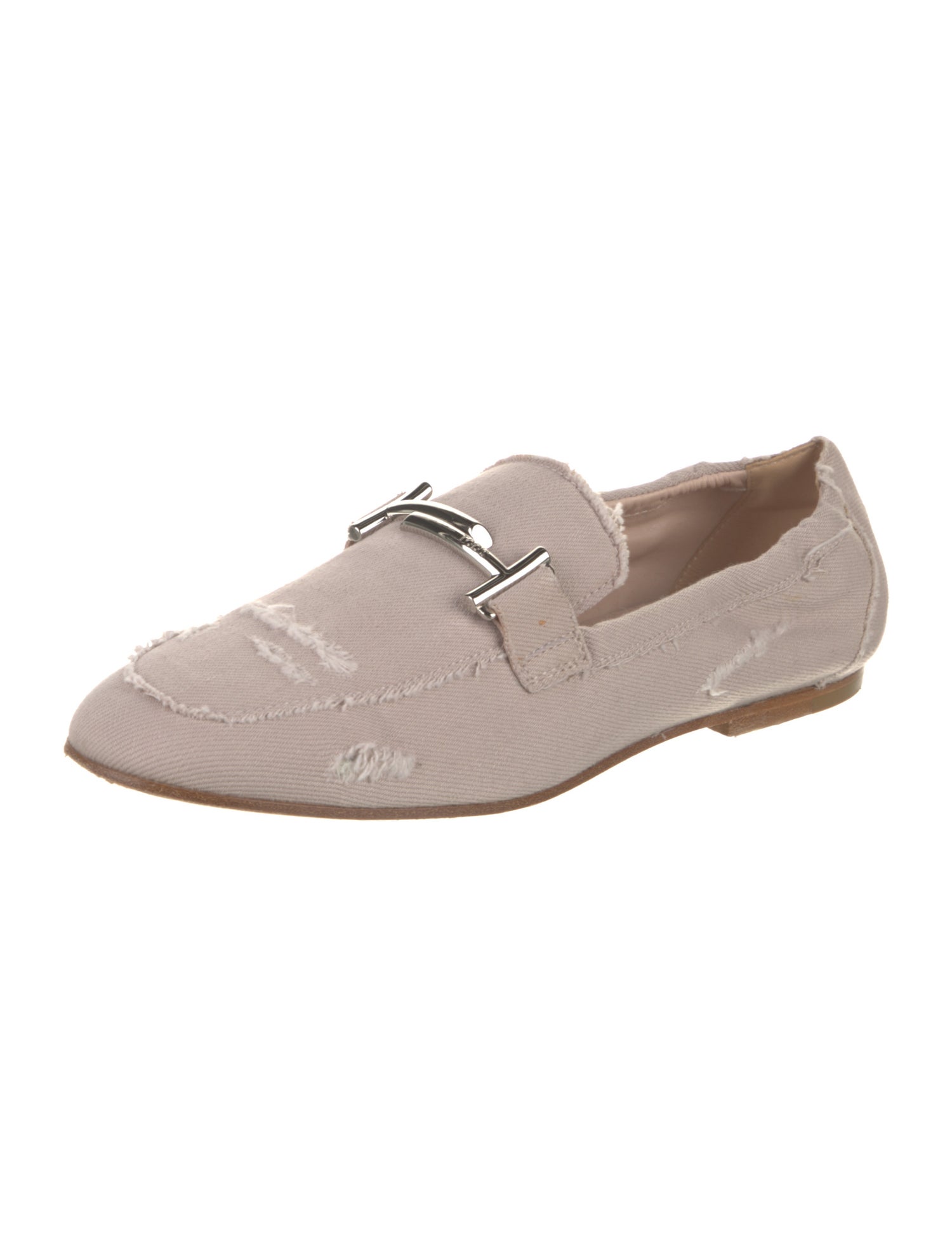 Tod's Canvas Distressed Accents Loafers