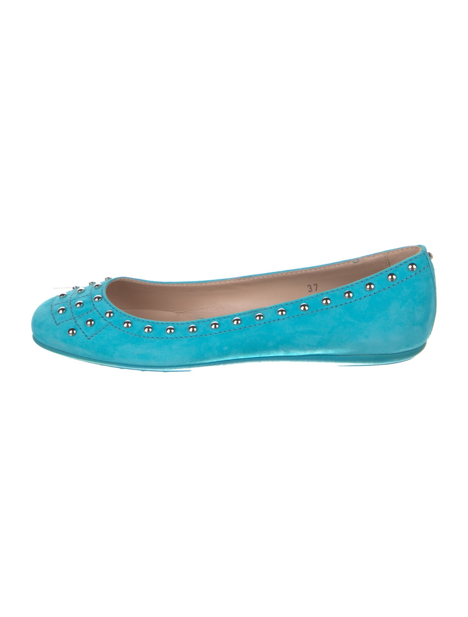 Tod's Suede Beaded Accents Flats