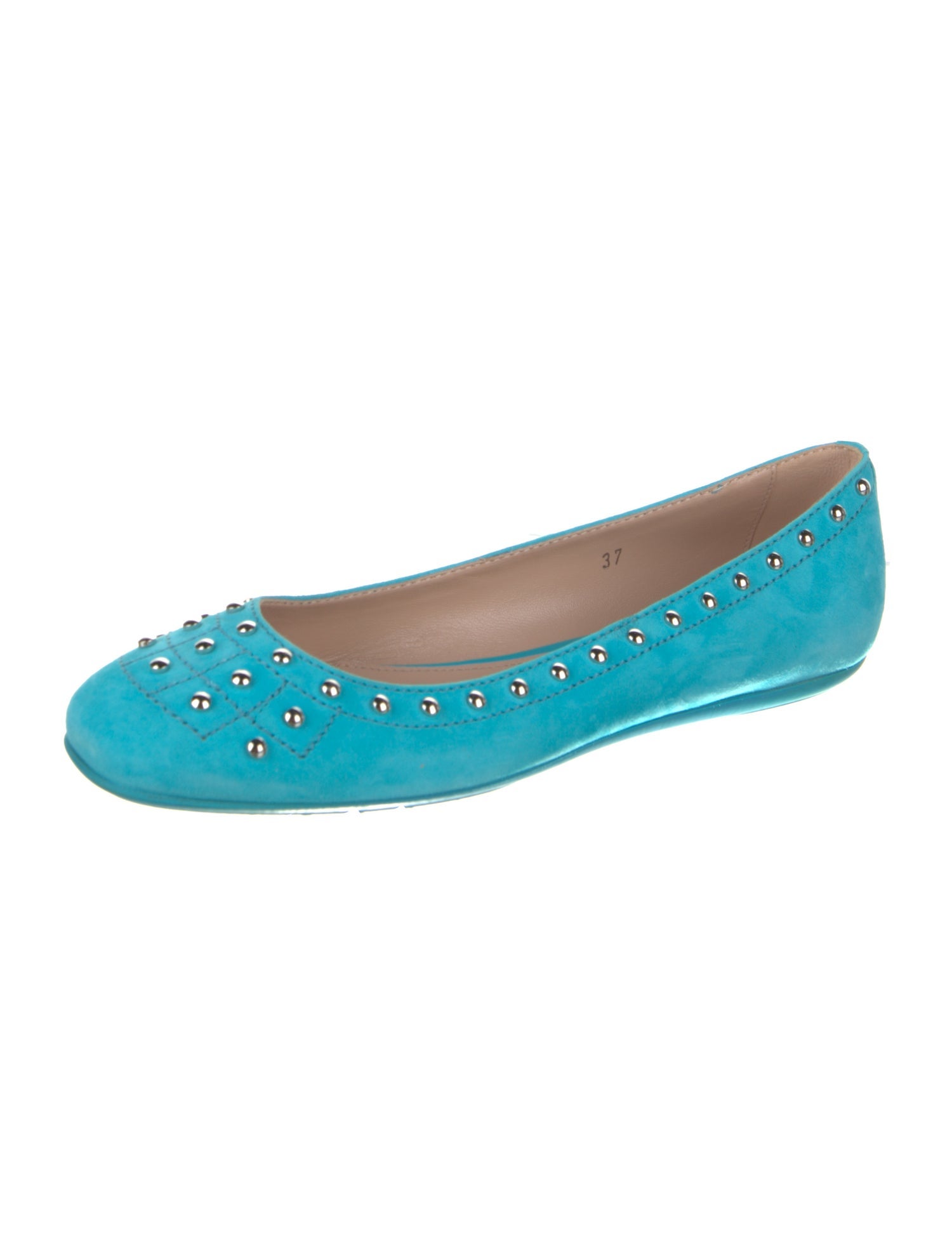 Tod's Suede Beaded Accents Flats