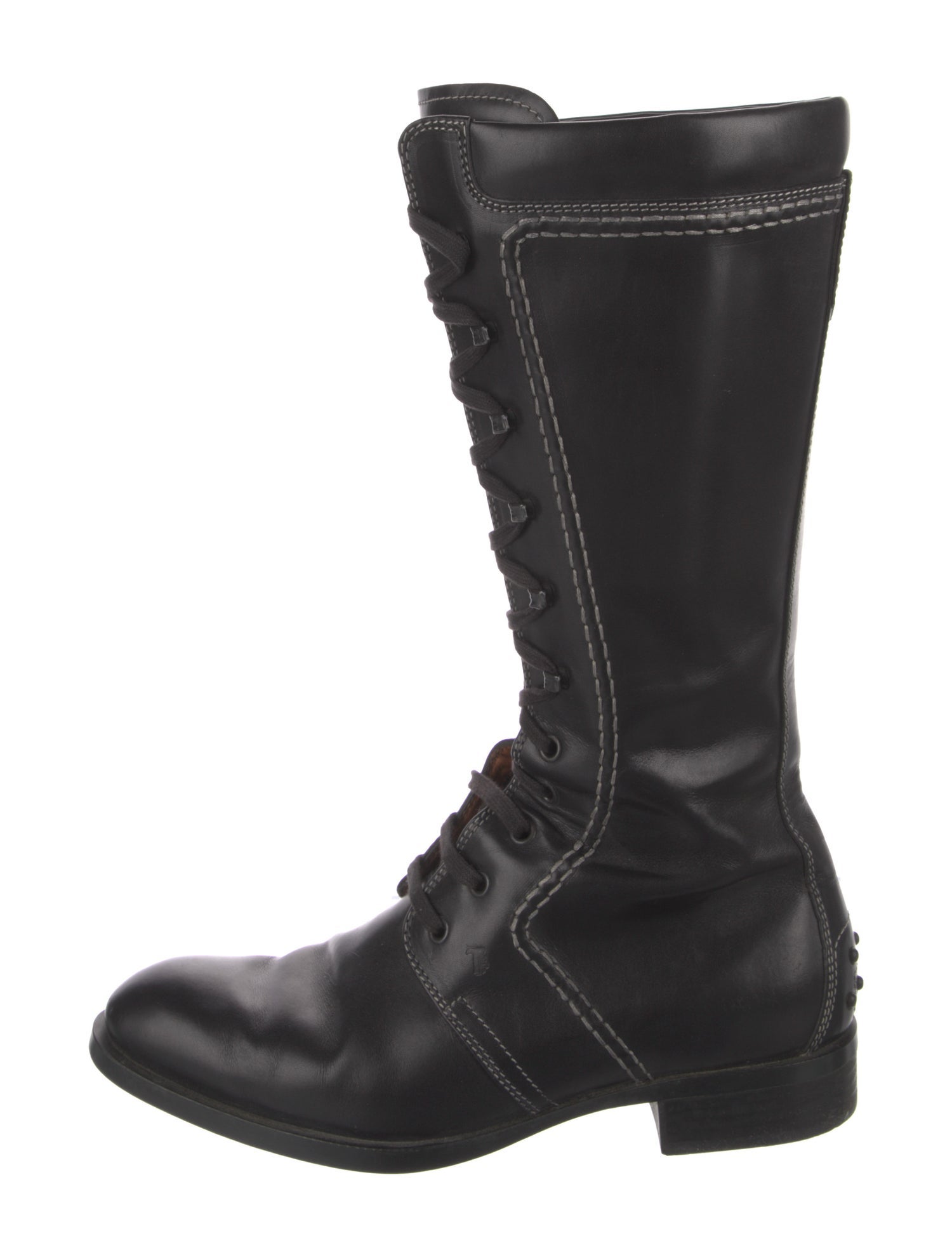 Tod's Leather Combat Boots