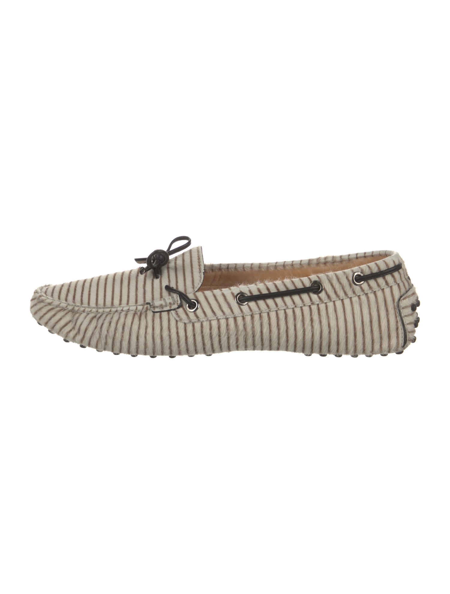 Tod's Ponyhair Striped Moccasins
