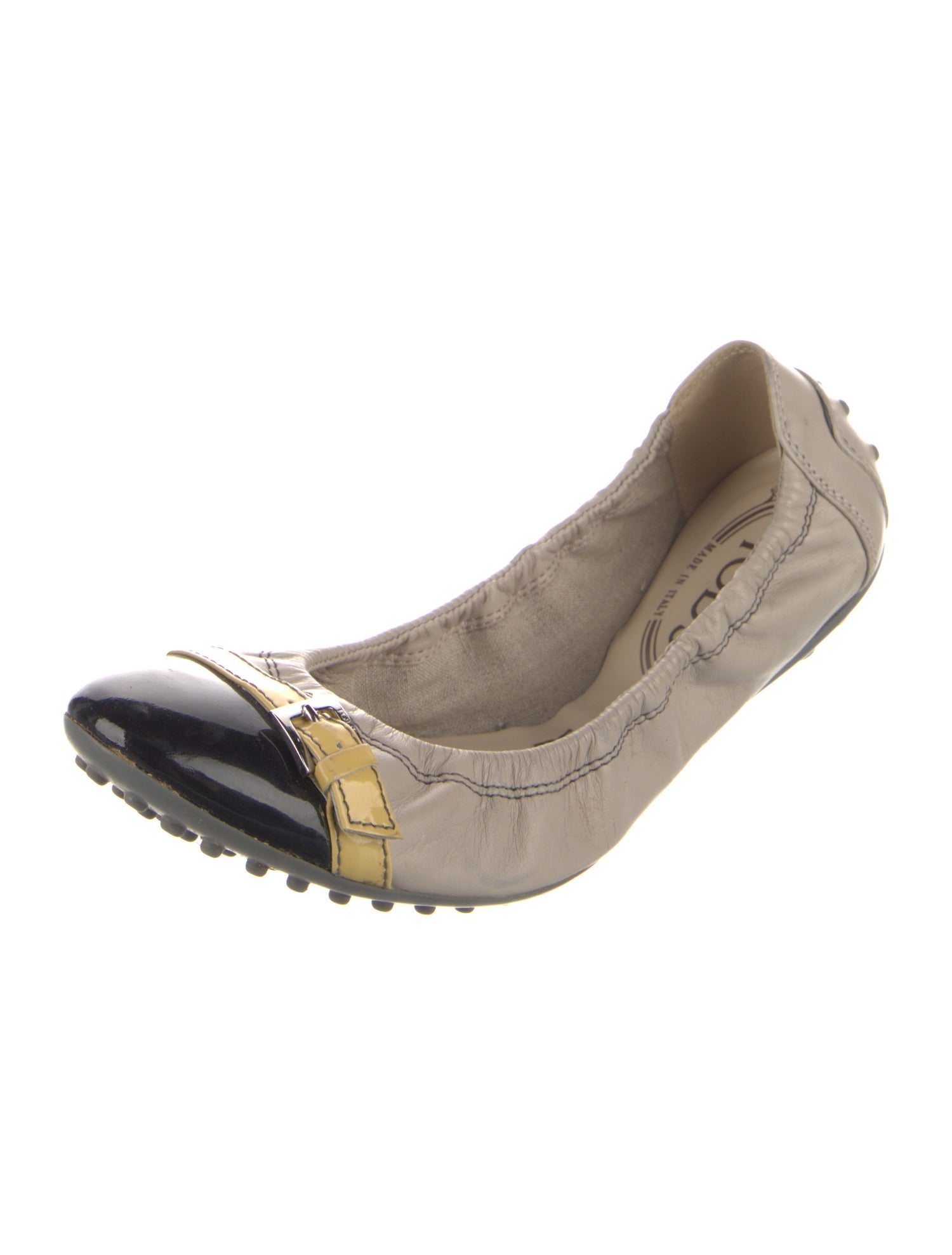 Tod's Leather Colorblock Pattern Flats
