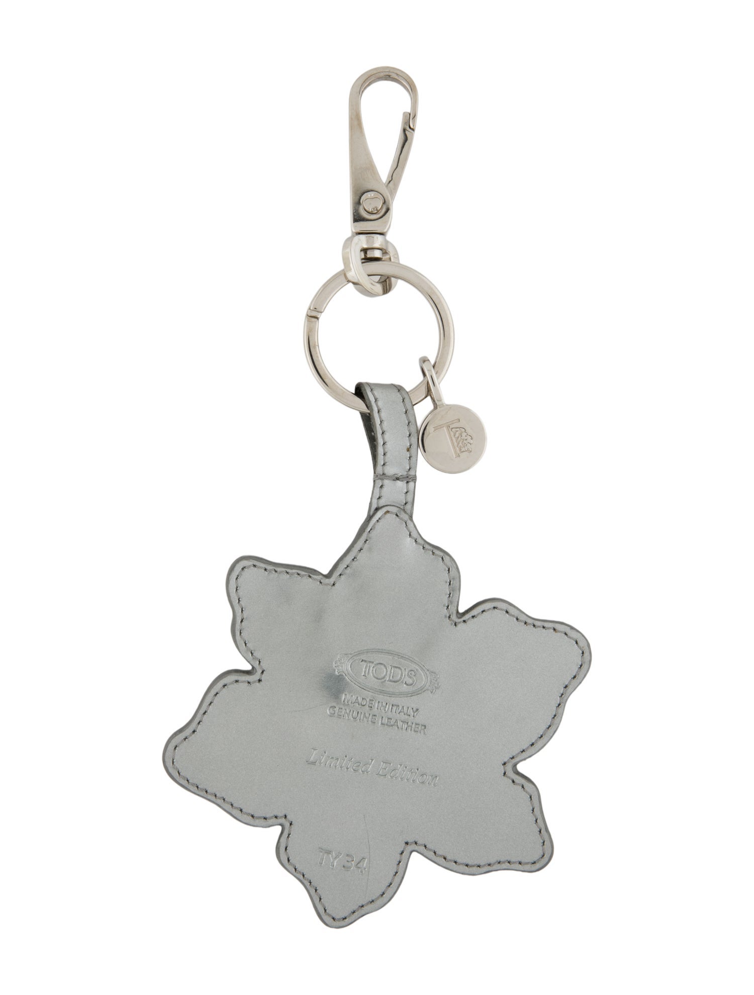 Tod's Flower leather keychain