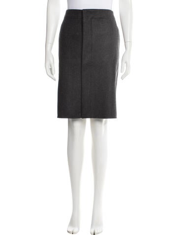 Pre-owned Tod's Cashmere Knee-length Skirt In Gray
