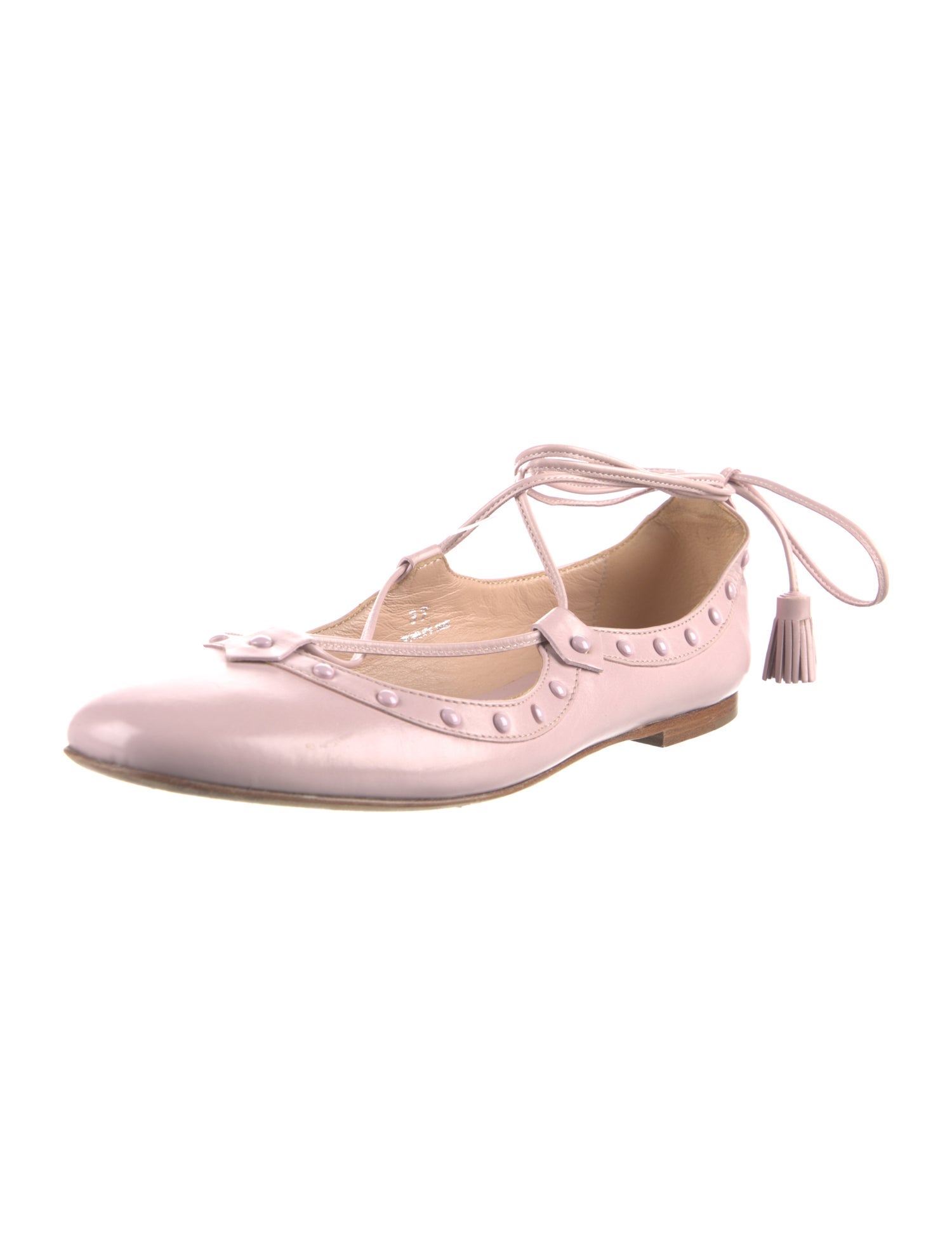 Tod's Leather Studded Accents Ballet Flats