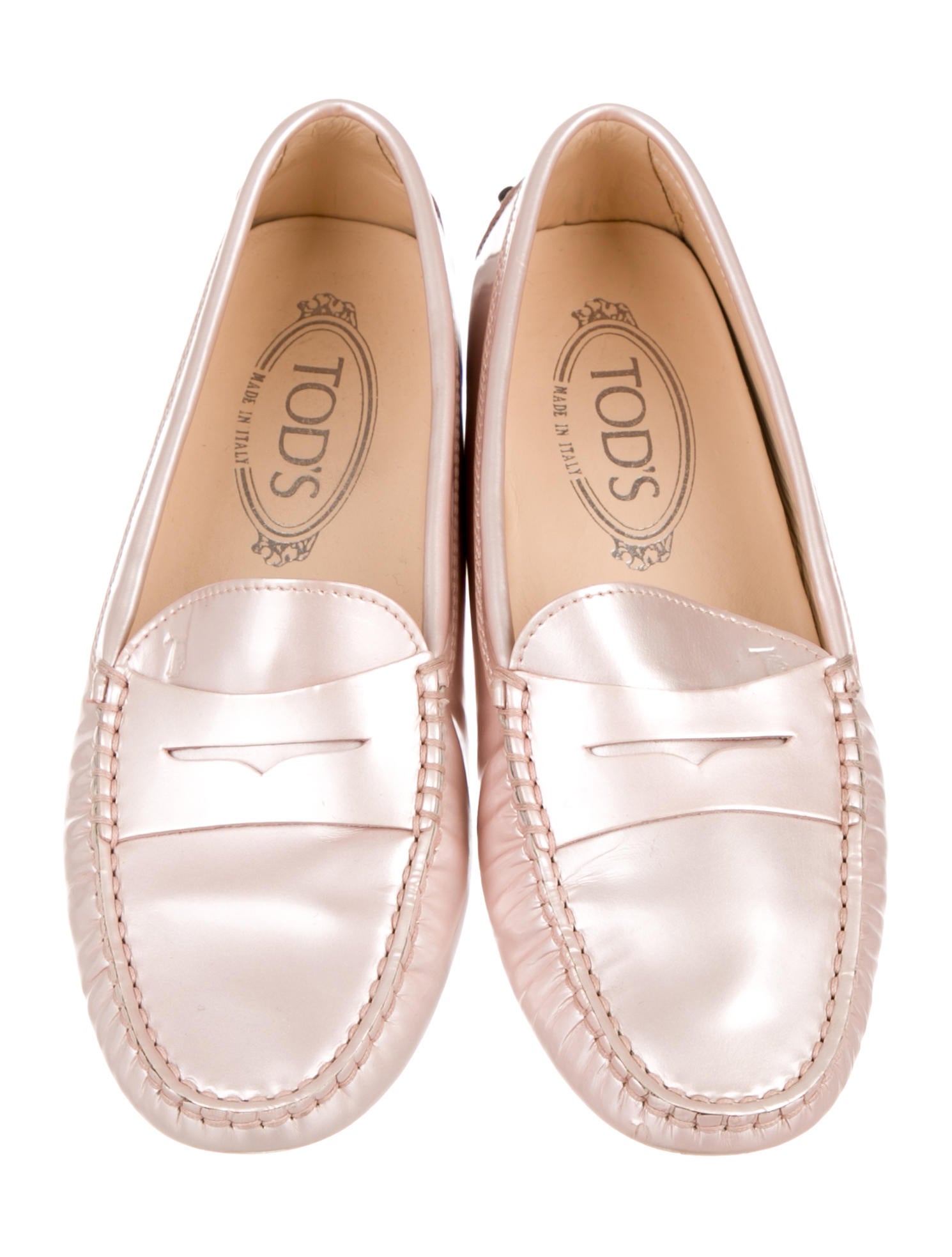 Tod's Pink Metallic Loafers - Shoes - TOD29473 | The RealReal