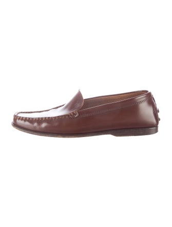 Tod's Leather Square-Toe Loafers