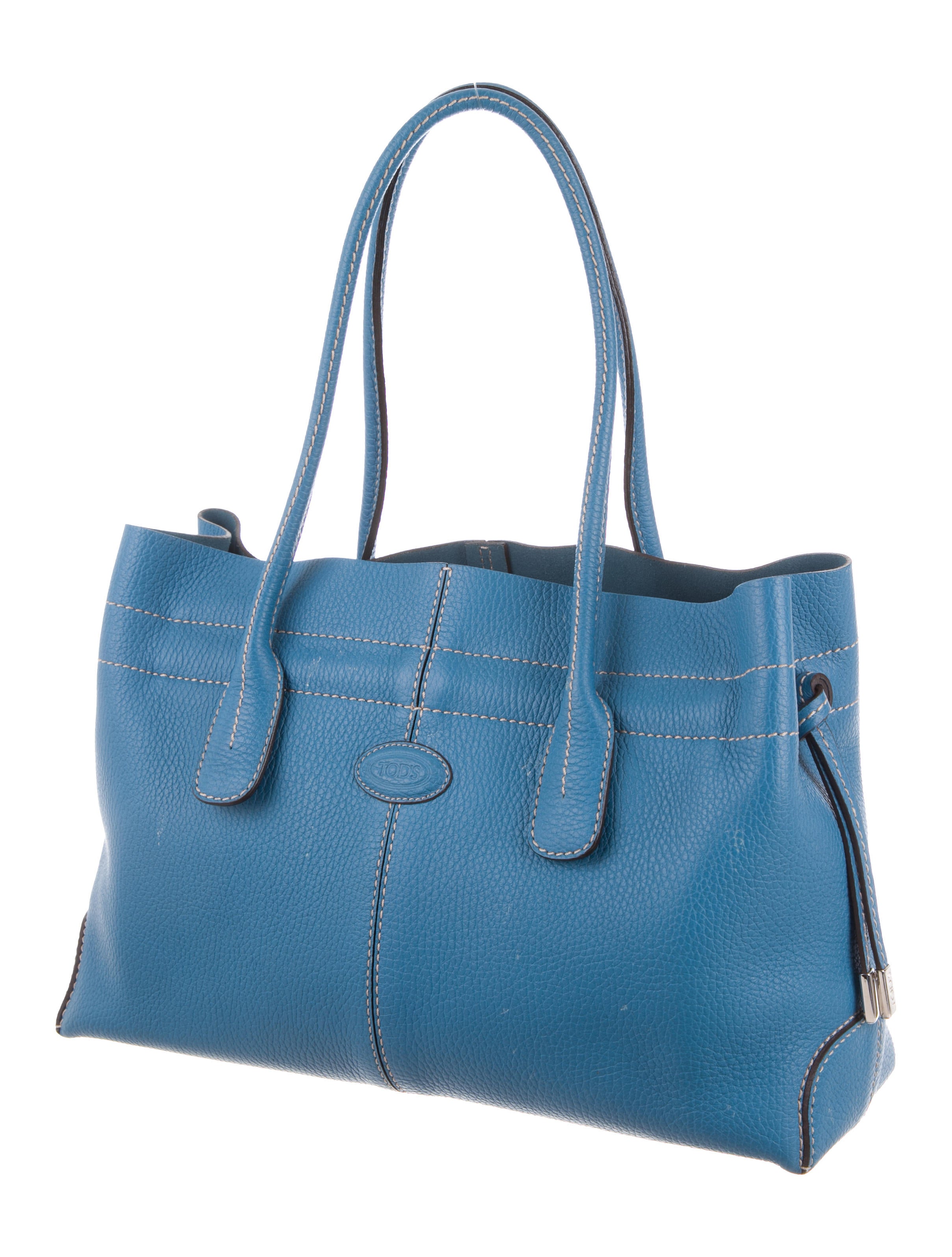 Tod's Pebbled Leather Tote Handbags TOD34280 The RealReal