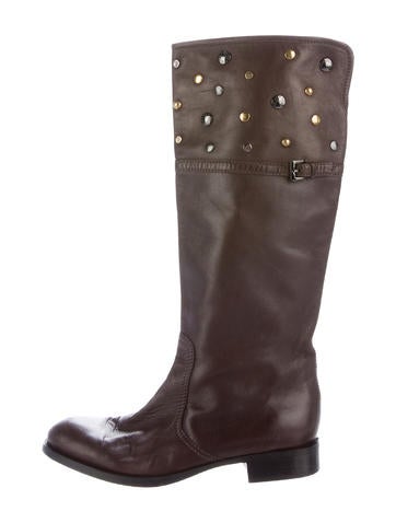 Tod's Studded Knee-High Boots