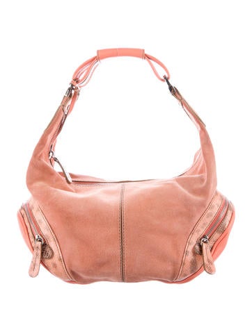 Tod's Karung-Trimmed Suede Hobo