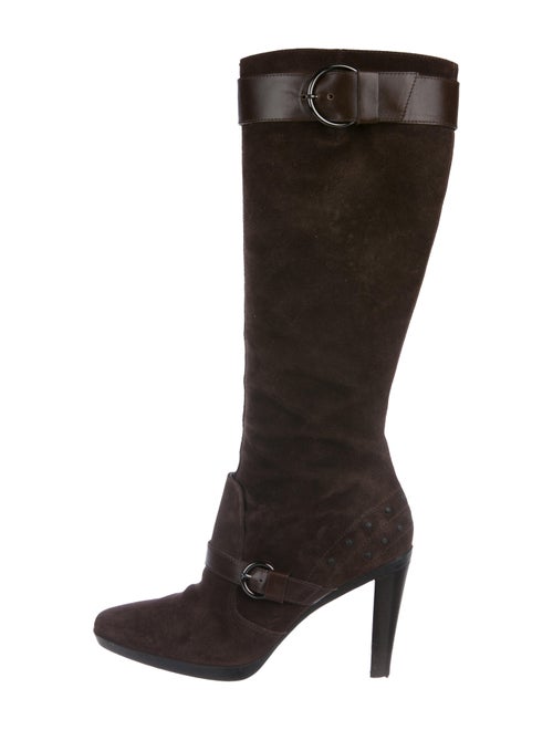 Tod's Suede Knee-High Boots brown