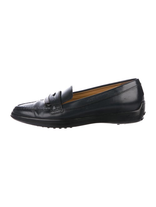 Tod's Patent Leather Penny Loafers Black