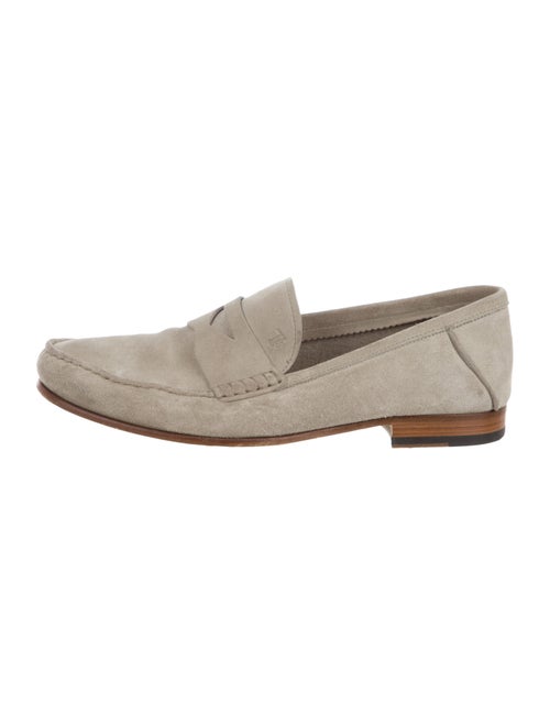 Tod's Suede Penny Loafers beige