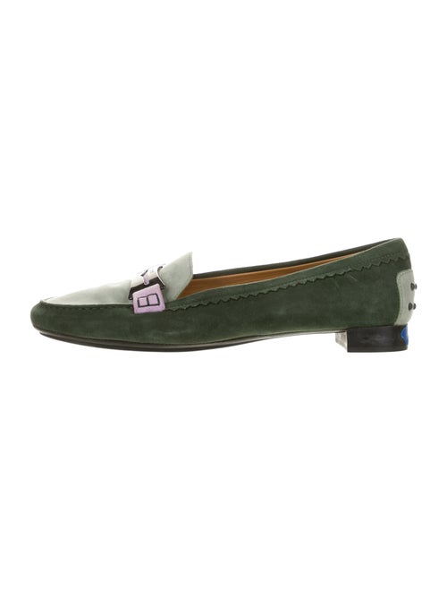 Tod's Suede Loafers Green