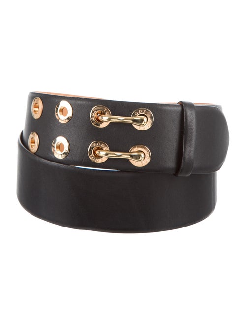 Tod's Leather Wide Waist Belt Black