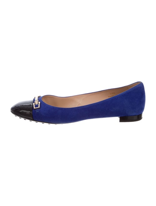 Tod's Suede Ballet Flats Blue