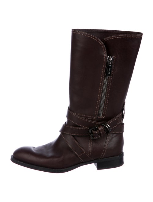 Tod's Dandy Leather Moto Boots Brown