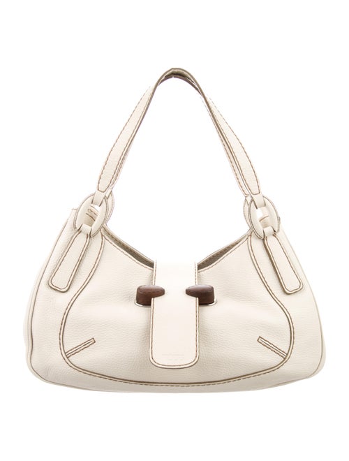 Tod's Leather Shoulder Bag Silver