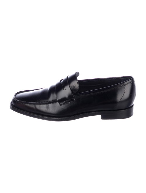 Tod's Leather Dress Loafers Black