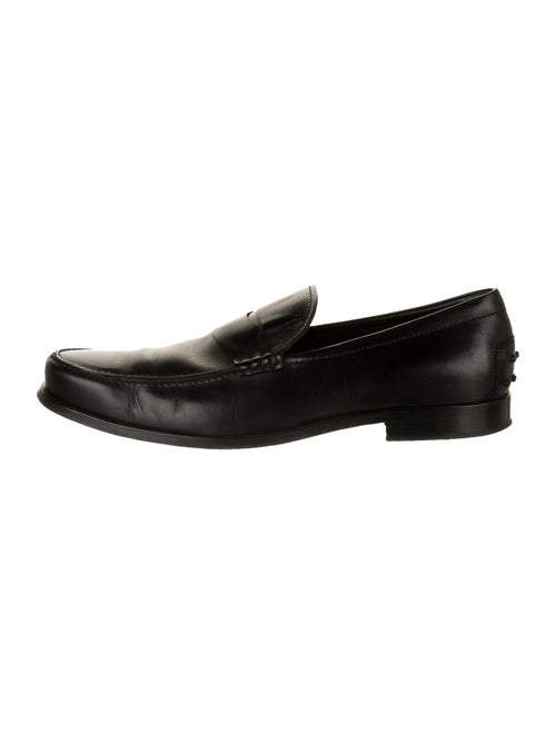 Tod's Leather Dress Loafers Black