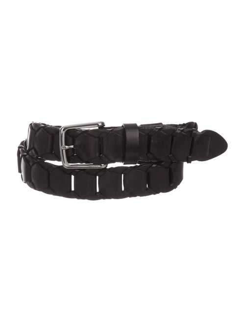 Tod's Woven Leather Belt black