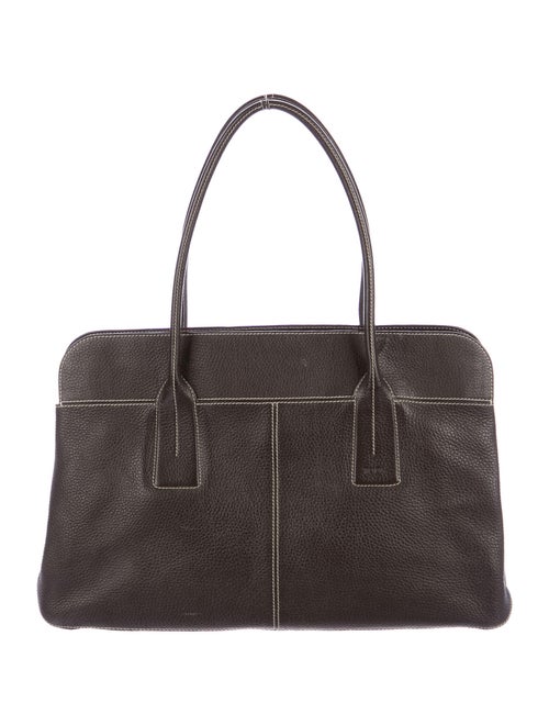 Tod's Grained Leather Tote Brown