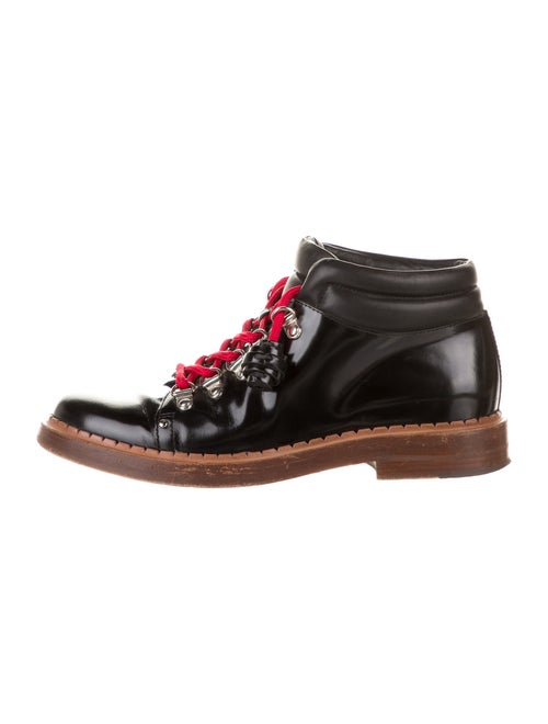 Tod's Leather Lace-Up Boots Black