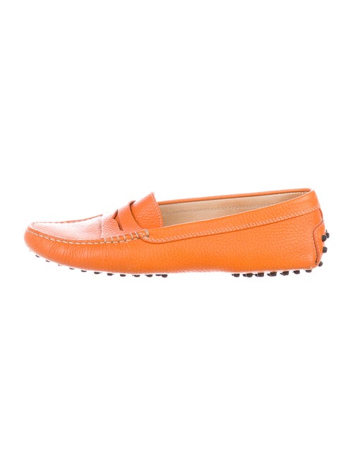 Tod's Leather Loafers Orange