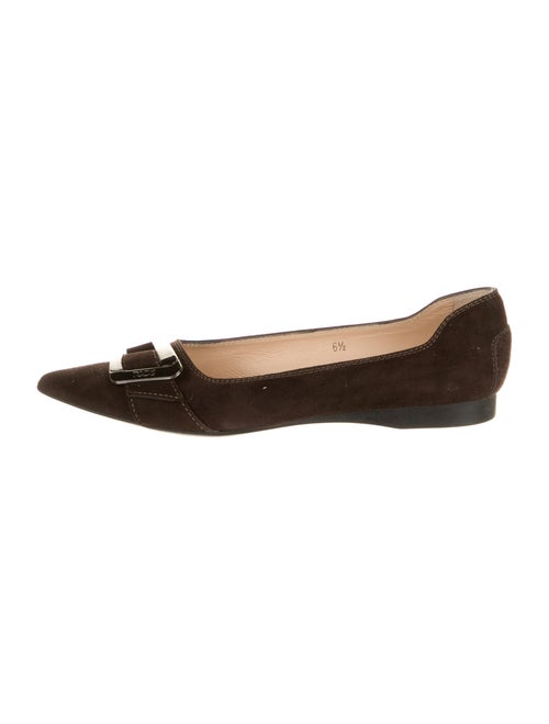 Tod's Suede Ballet Flats Brown