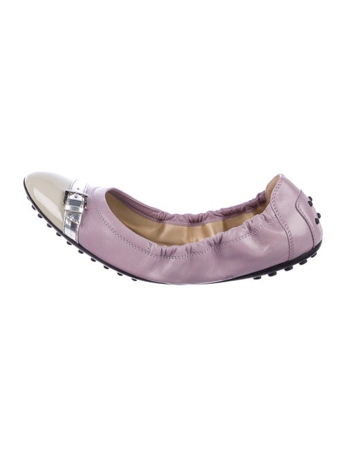 Tod's Leather Flats Purple