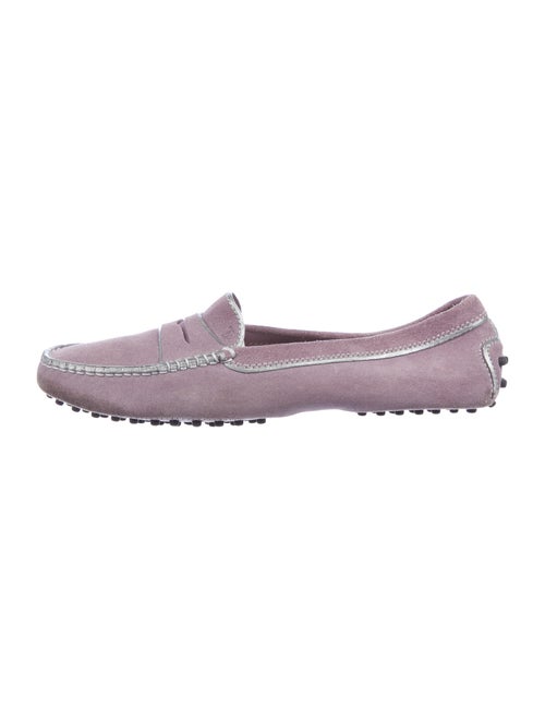 Tod's Suede Loafers Purple