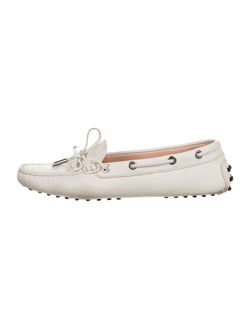 Tod's Leather Moccasins White