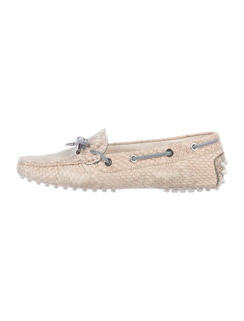 Tod's Snakeskin Animal Print Loafers