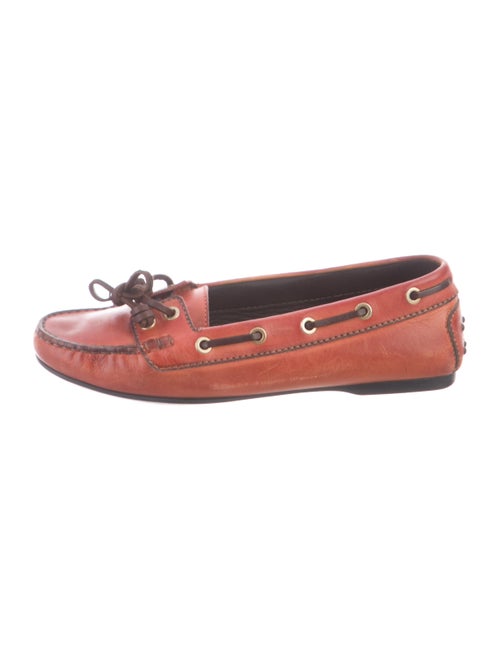 Tod's Leather Moccasins Red