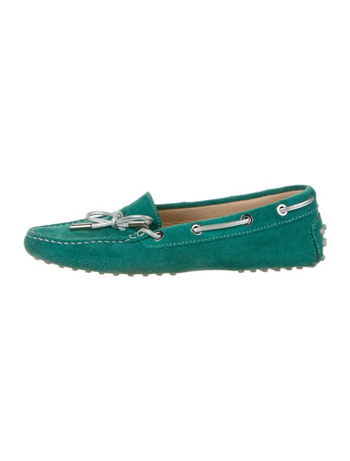 Tod's Suede Moccasins Green
