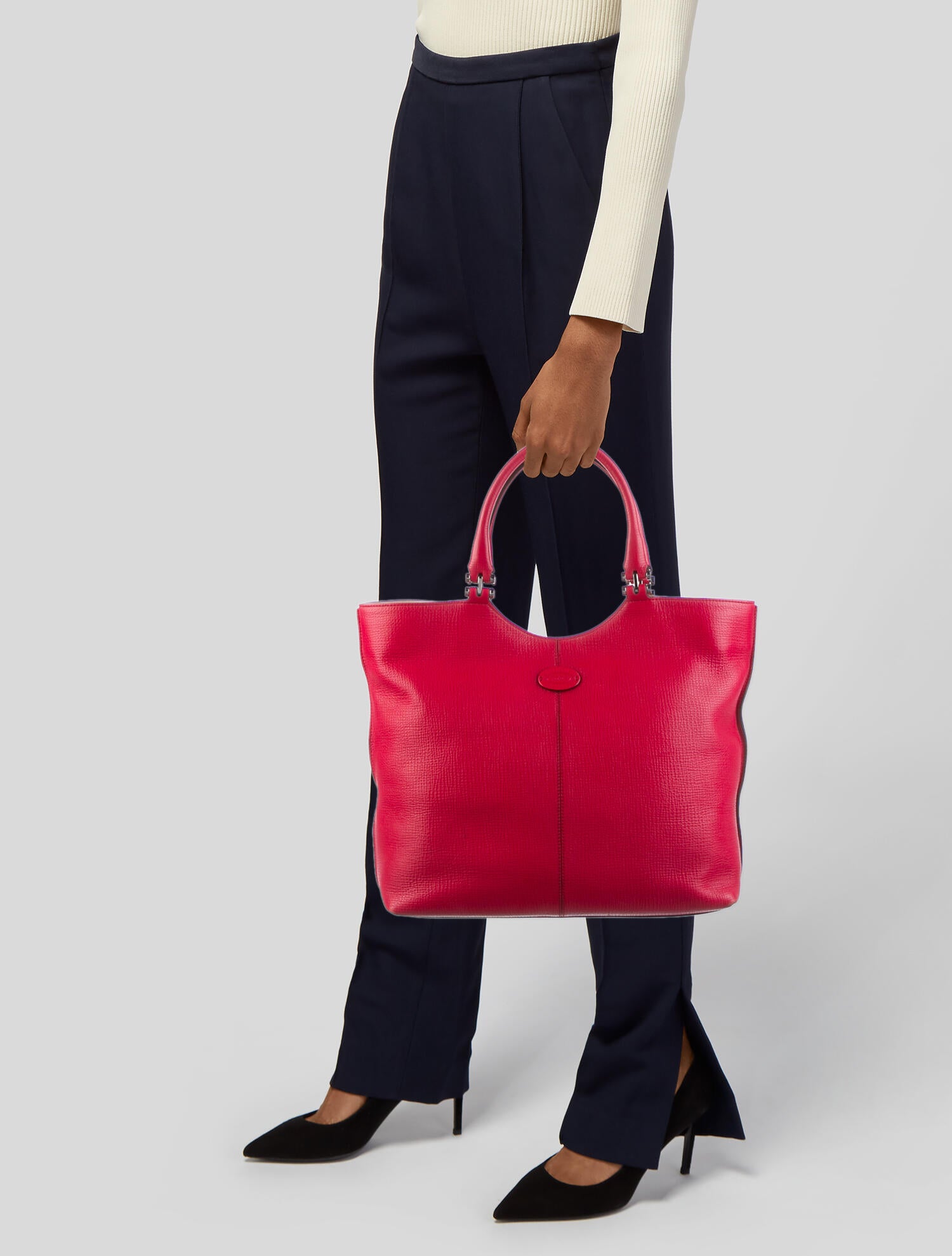 tods pocket medium leather shopper