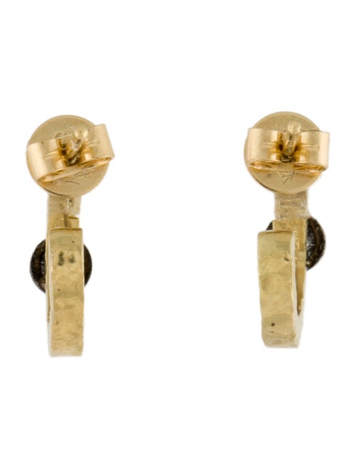 Todd Pownell 18K Inverted Diamond Hoop Earrings