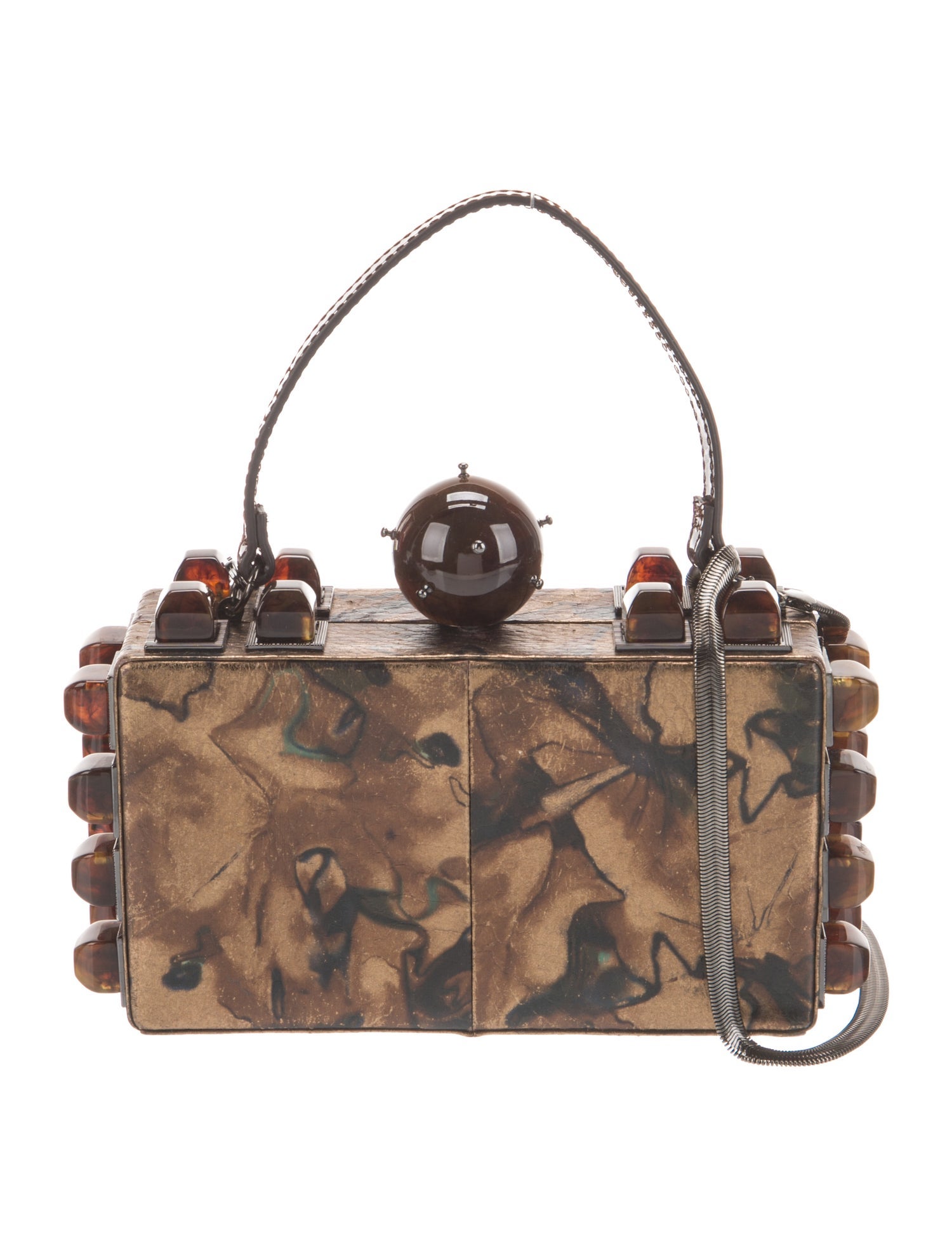 Tonya Hawkes Leather Top Handle Bag