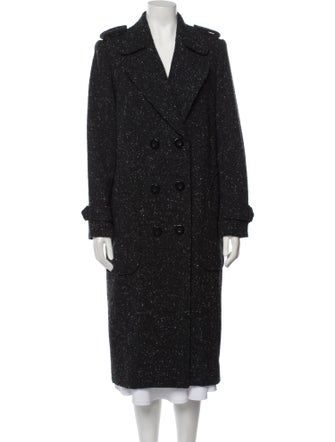 Zang Toi Wool Tweed Pattern Coat